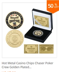 7&2 offsuit porker lead bet gold-plated coins Las Vegas metal lucky coins  play chips small gift collection - AliExpress