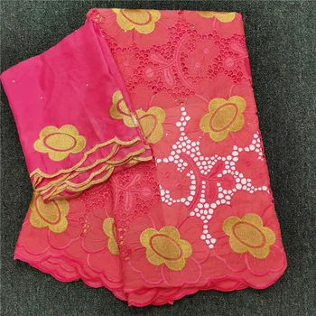 

Hot sale african swiss voile lace in switzerland nigerian lace fabrics latest african laces 2020 100%cotton lace fabric 7yards