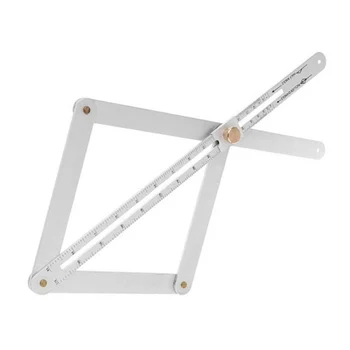 

Angle Finder Protractor Goniometer Stainless Steel Ruler Measuring Silver