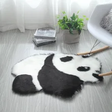 Panda Koala Animal Shape Plush Thicken Cushion Rug Imitation Fur Small Carpet Livingroom Children Bedroom Compression Resistance