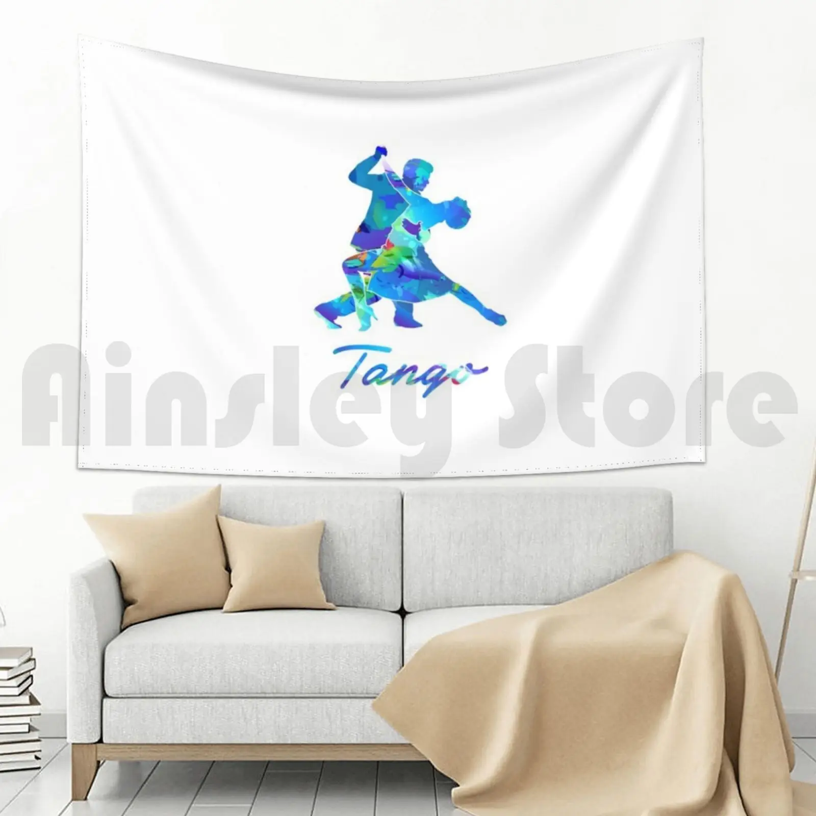 Dançarinos de tango silhuetas coloridas cobertor moda personalizado dança  dançarino tango paixão sexy dança casal azul - AliExpress
