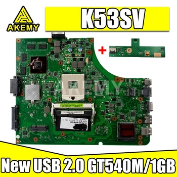 

Akemy NEW MB K53SV motherboard For ASUS K53SC X53S K53SV K53SM K53SJ P53Sj laptop mainboard HM65 GT540M/1GB-GPU USB-2.0
