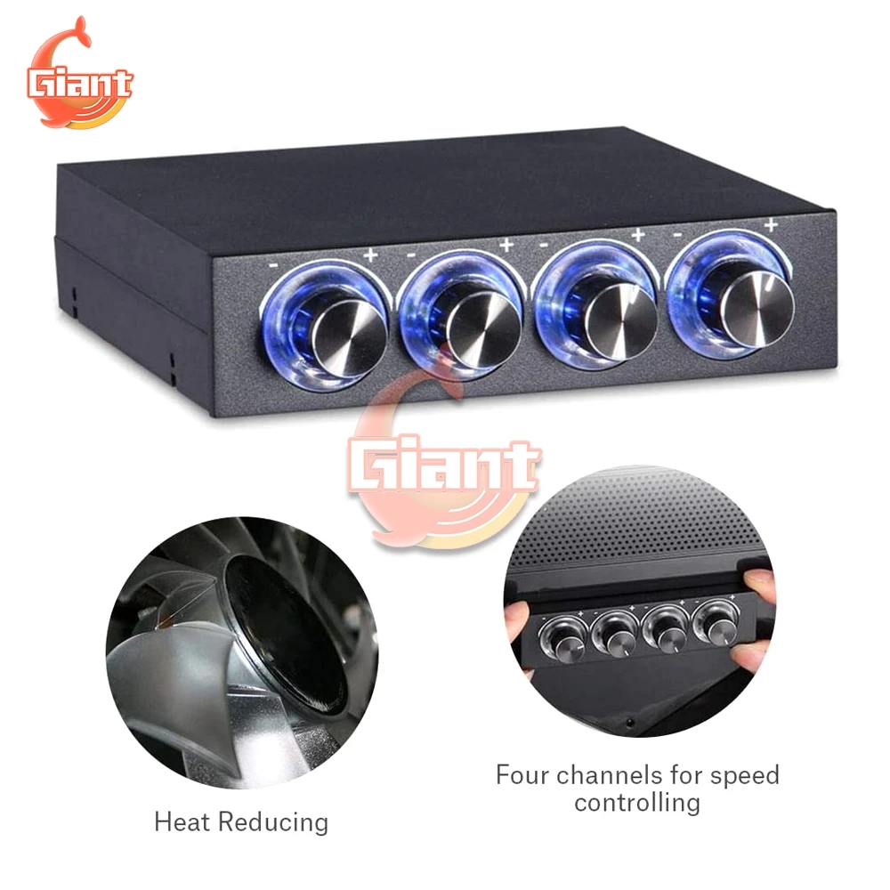 3.5&quot HDD PC CPU Gear Fan Speed Controller 4 Channel w/ LED Control Sets Computer Fans GDT And VGA 5-12V | Обустройство дома