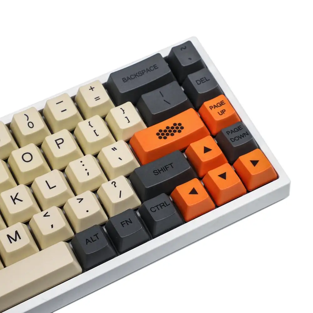 YMDK 61 64 68 ANSI Dye Sub Carbon Customize Keyset OEM Profile PBT Keycap для MX механическая клавиатура GH60 SP64 GK64