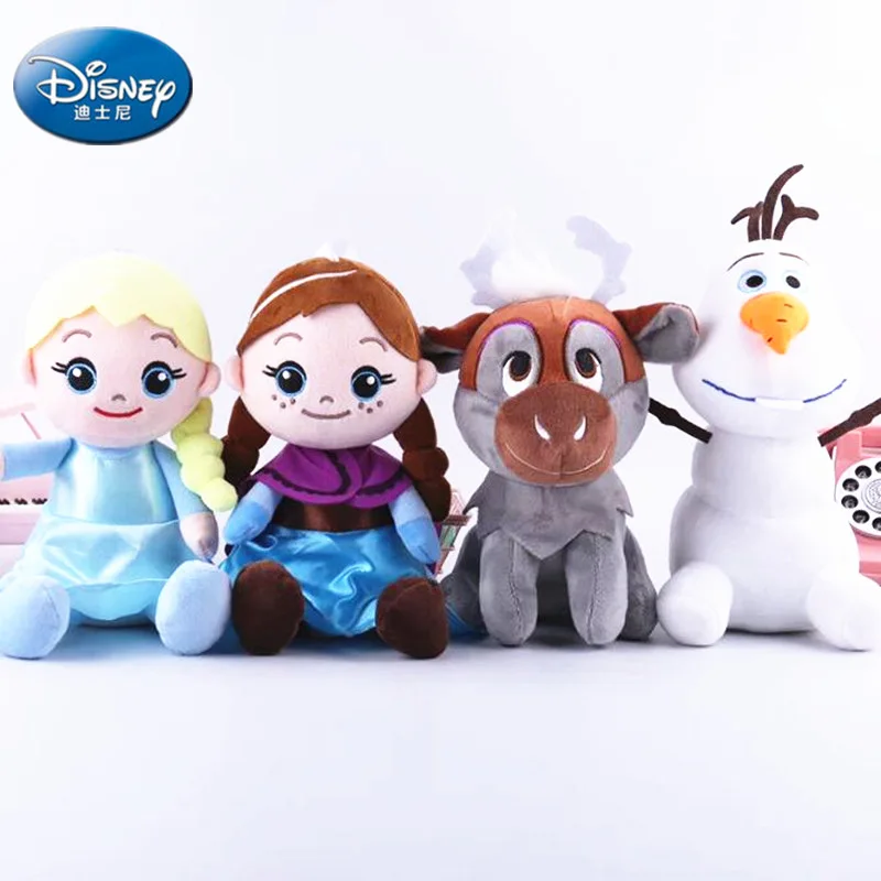 Disney 1 pc/4 шт. 20 см снега и льда странная судьба Корона Анны и Эльзы из мультфильма «Холодное сердце» «снежное сокровище» фильм же плюшевая кукла, игрушка захвата подарки для девочек