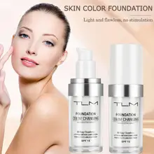 30ML Professional Lazy Face Foundation Cream Color Changing Foundation Makeup Base Primer Nature Face Liquid Cover Concealer