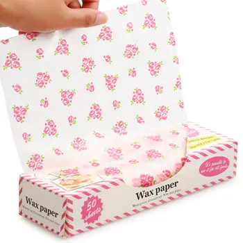 

New Fashion Hamburger Bread Wax Paper Food Disposable Sandwich Wrapper Wax Paper 50pcs