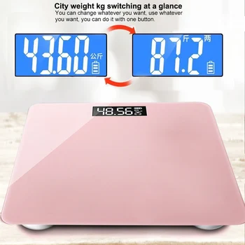 

New NEW A3 Bathroom Scales Accurate Smart Electronic Digital Weight Home Floor Health Balance Body Glass LED Display 180kg