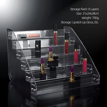 

Tier Nail Polish Rack Display Holder 2 To 6 Plastic Box Acrylic Stand Case Lipstick Organizer Storage Cosmetics Nail Art Tool