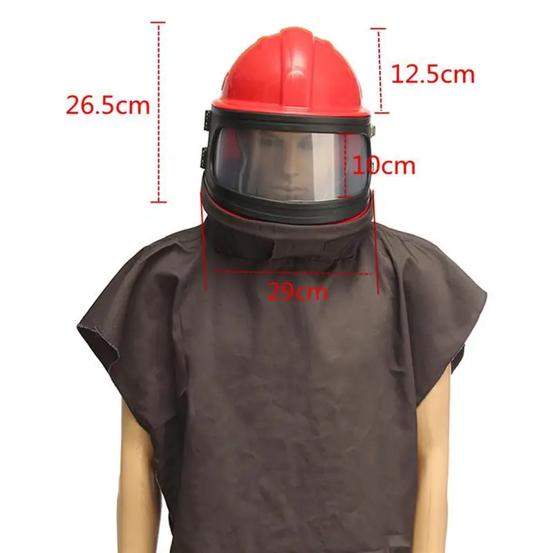 

Fully enclosed oxygen type sandblasting protective cap mask spraying helmet