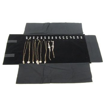 

Jewelry Storage Bag Portable Black Necklace Bracelet Travel Storage Exhibitor Display Bag