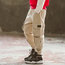 В году, новые осенние модные повседневные штаны для больших мальчиков корейский стиль, свободный крой, красивый тренд, универсальный, крутой, удобный