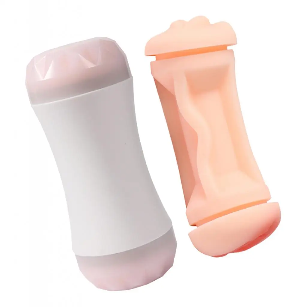 Dual Head Simulation Vagina Mouth Full Auto Vibrating Massager Masturbation Suction Aircraft Cup Pocket Pussy Vibrator Adult Toy
