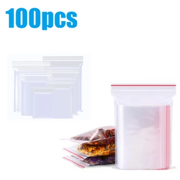 

100pcs Reusable Mason Jar Bottles Bags Nuts Candy Cookies Bag Seal Fresh Food Storage Bag Snacks Zipper Sealed Kitchen Organizer