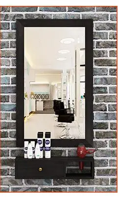 Reflexo de formato de cabelo curto em espelho retangular de salão de beleza  - ícones de ferramentas e utensílios grátis