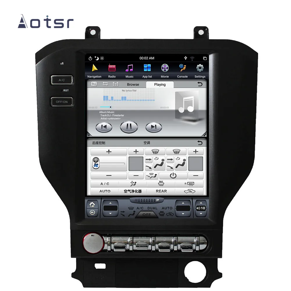 Flash Deal Tesla style Android 9.0 car GPS navigation for Ford Mustang 2015-2019 Car Auto Radio Stereo Head Unit Recorder Vertical Screen 3