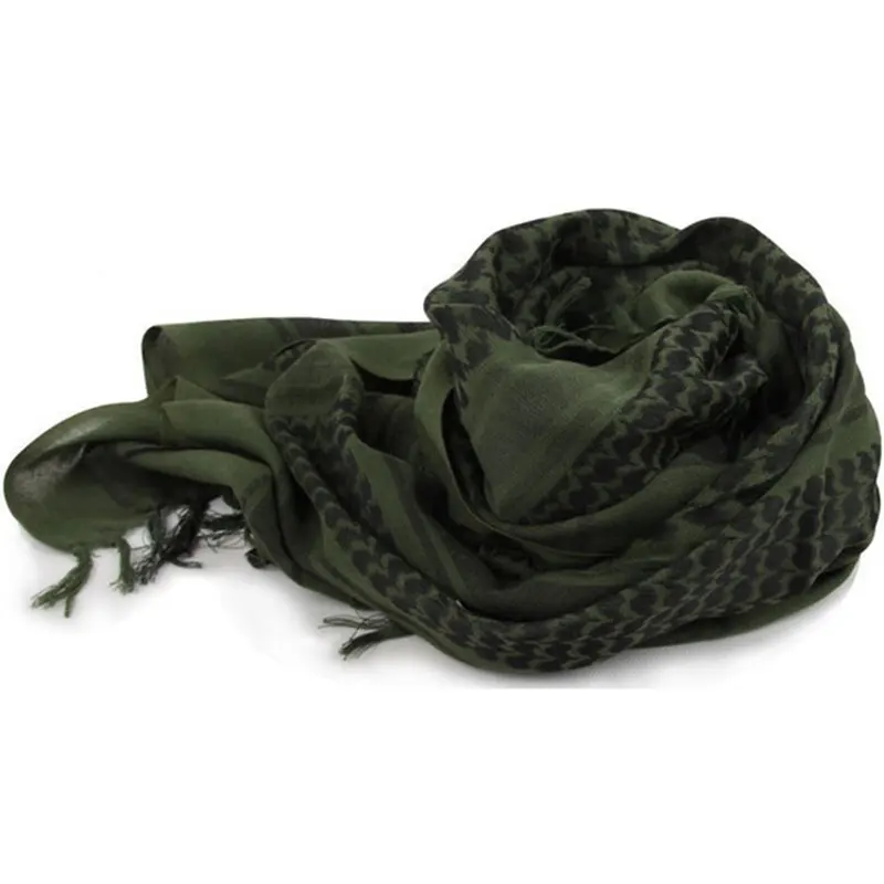 Green Tactical Desert Scarf Arabic Head Wrap Military Head Scarf Women Headscarf - Цвет: Green