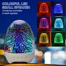 

Portable Speaker with LED Light Bluetooth-Compatible Wireless Speaker with Mic Noise Reduction Support FM Radio TF/USB/AUX Input