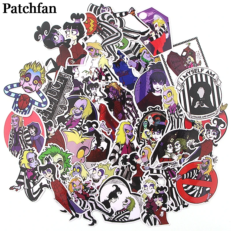 Patchfan 38 шт. персонажи ужасов забавных наклеек упаковка с буквенным принтом в