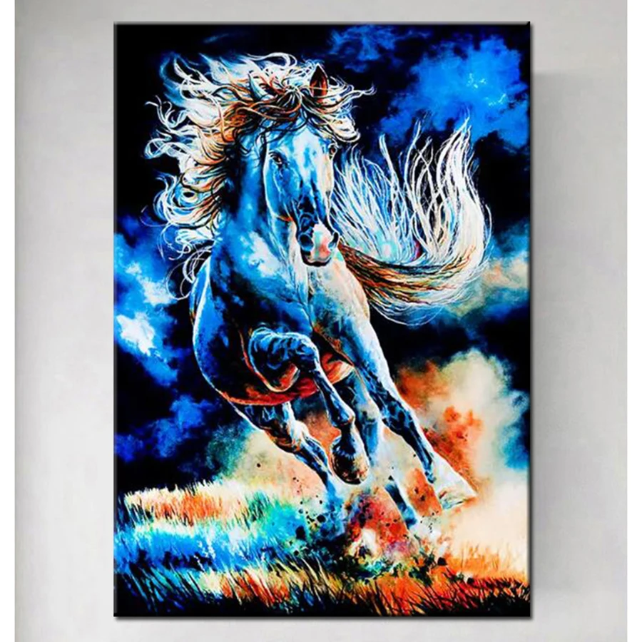 Diamond Painting Abstract Horse Colorful Design Embroidery House Wall Decoration 