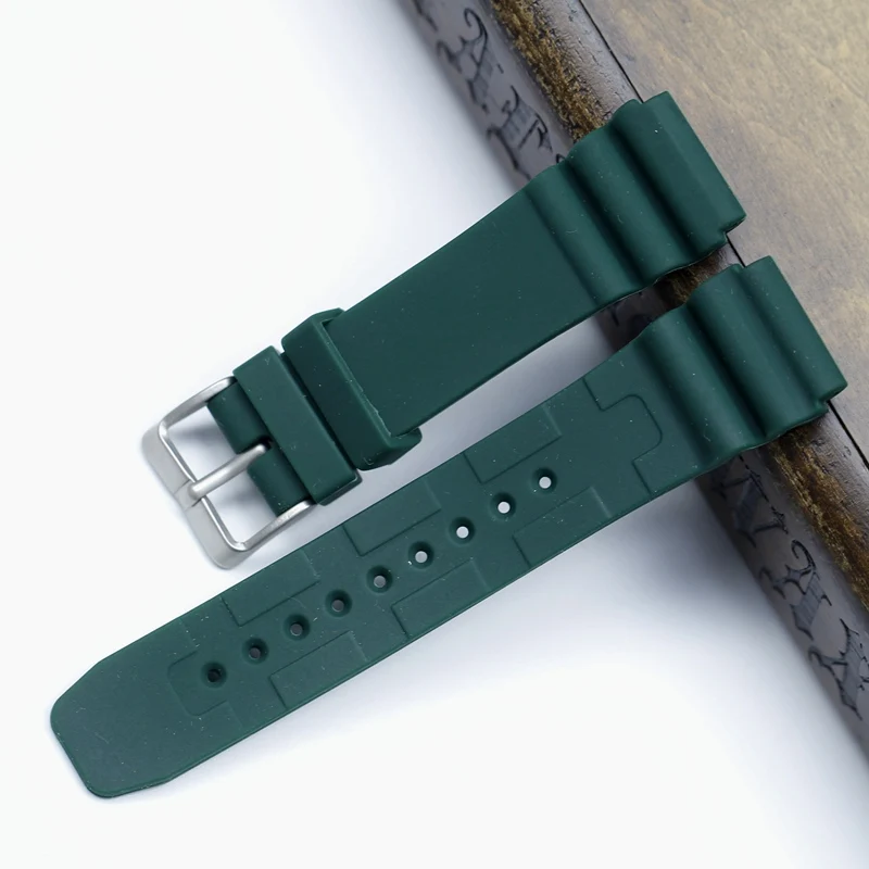 PSTARY 22 мм резиновый ремешок для Seiko силиконовый ремешок черный зеленый красный резиновый ремешок для часов мужской ремешок