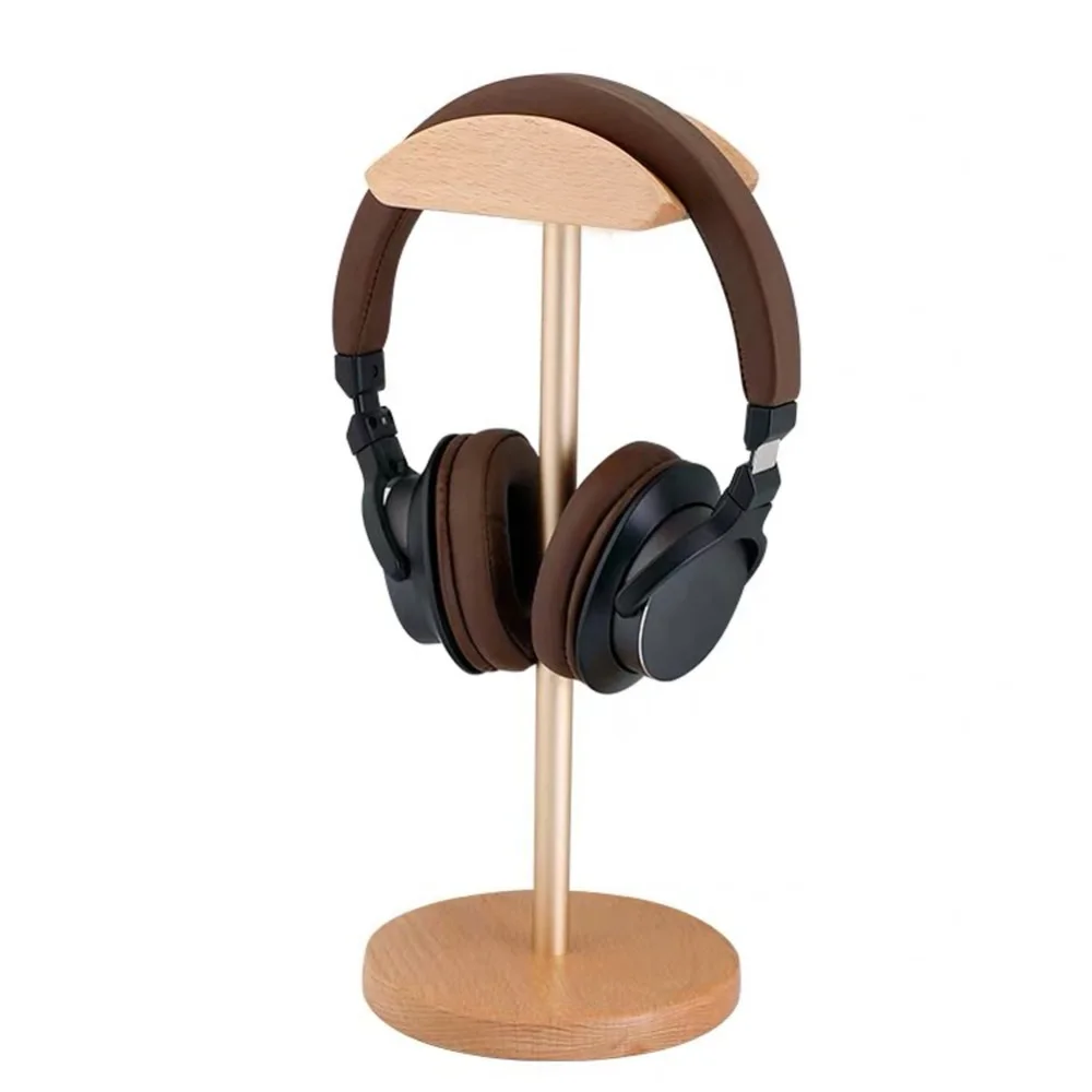 Universal Wood Headphone Stand Creative Display for bracket for Headset Simple Holder Rack Hang Non slip Space Saving