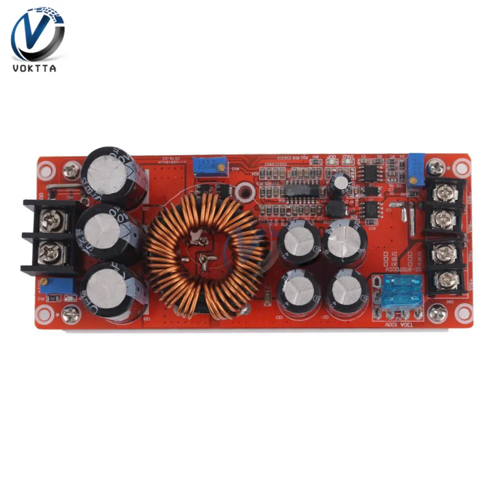 1200W High Power 20A DC Step-Up Boost Constant Current Module Output Voltage Continuously Adjustable