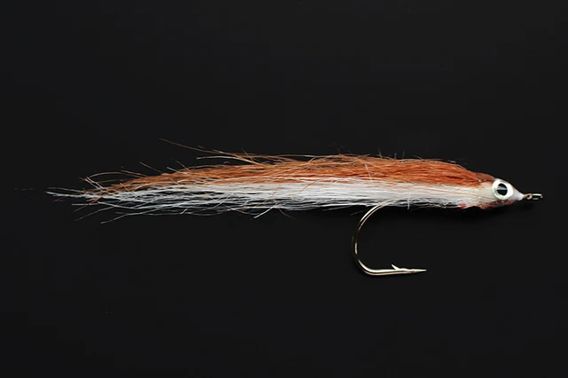 Tigofly 12 pcs 1/0 4cm High Carbon Hook Polar Fry Salmon Trout Sea Bass Steelhead Minnow Fly Fishing Flies Lure Set Brown