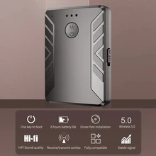 Hot T19 Bluetooth 5 0 Transmitter Receiver Wireless o Adapter 3 5mm AUX Hands Free with Mic for TV Headphones Speaker