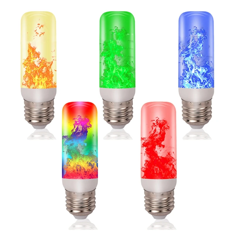 Ampoule de Flamme E27, LED Ampoule Effet Flamme avec 4 Modes d'éclairage,  Ampoules Décoratives Intérieur Extérieur pour Noël, fête de Mariage de