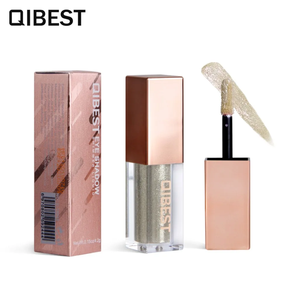 Qibest 15 одноцветные алмазные перламутровые жидкие тени для век мерцающие