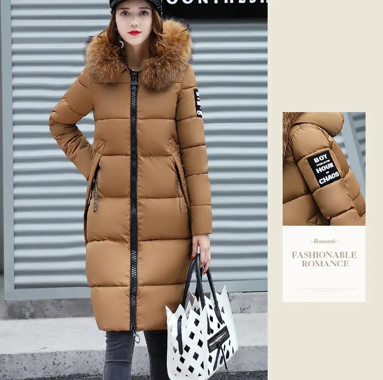 Женская Куртка парка модная однотонная зимняя женская куртка на молнии пальто размера плюс теплая хлопковая зимняя Базовая куртка женские парки