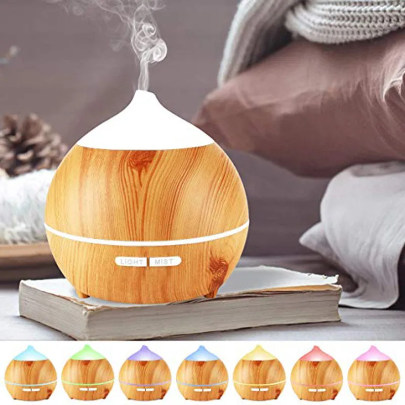 

ELOOLE 250ML USB Wood Grain Ultrasonic Aroma Humidifier Oil Essential Diffuser LED Night Lights Air Freshener For Home&Car