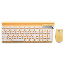 Перезаряжаемая Беспроводная клавиатура мышь комбо с приемником для офиса дома игр OUJ99