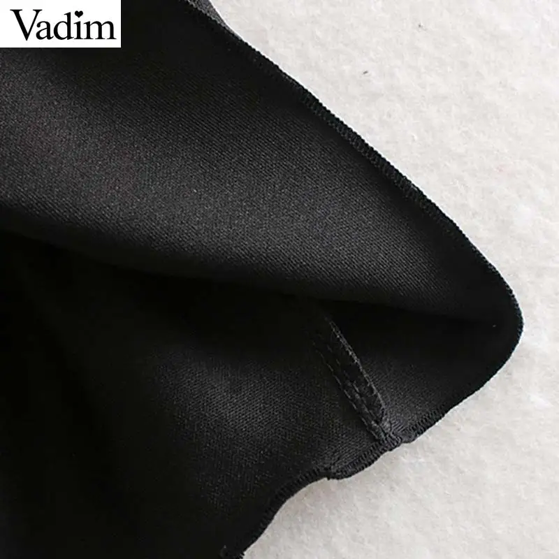 Женское элегантное платье vadim с вышивкой, кружевное мини-платье с коротким рукавом, женские повседневные черные платья, стильные однотонные платья vestidos mujer QC994