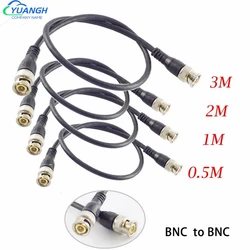 Câble d'extension BNC mâle à mâle, 0.5M/1M/2M/3M, accessoires pour caméra AHD CCTV 