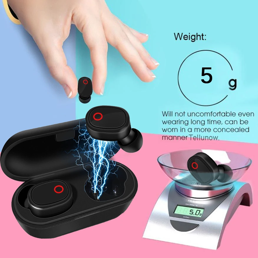 TWS наушники A7, Bluetooth V5.0, наушники с микрофоном, гарнитура-вкладыш для iPhone, Android