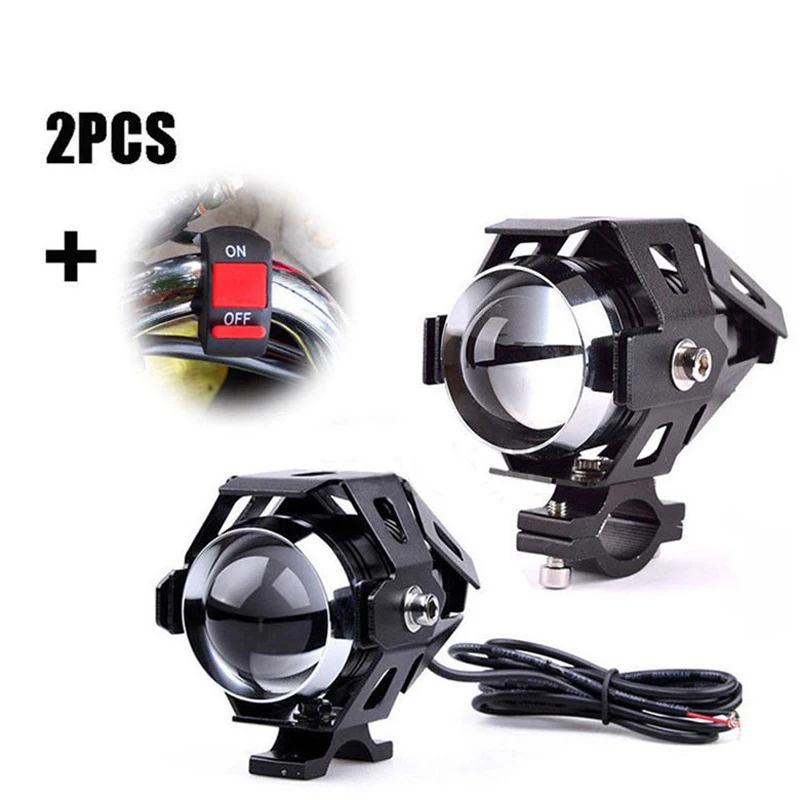

2PCS 125W Motorcycle Headlight 3000LMW Motorbike spotlight U5 U7 LED Moto Driving car Fog Spot Head Light Lamp DRL