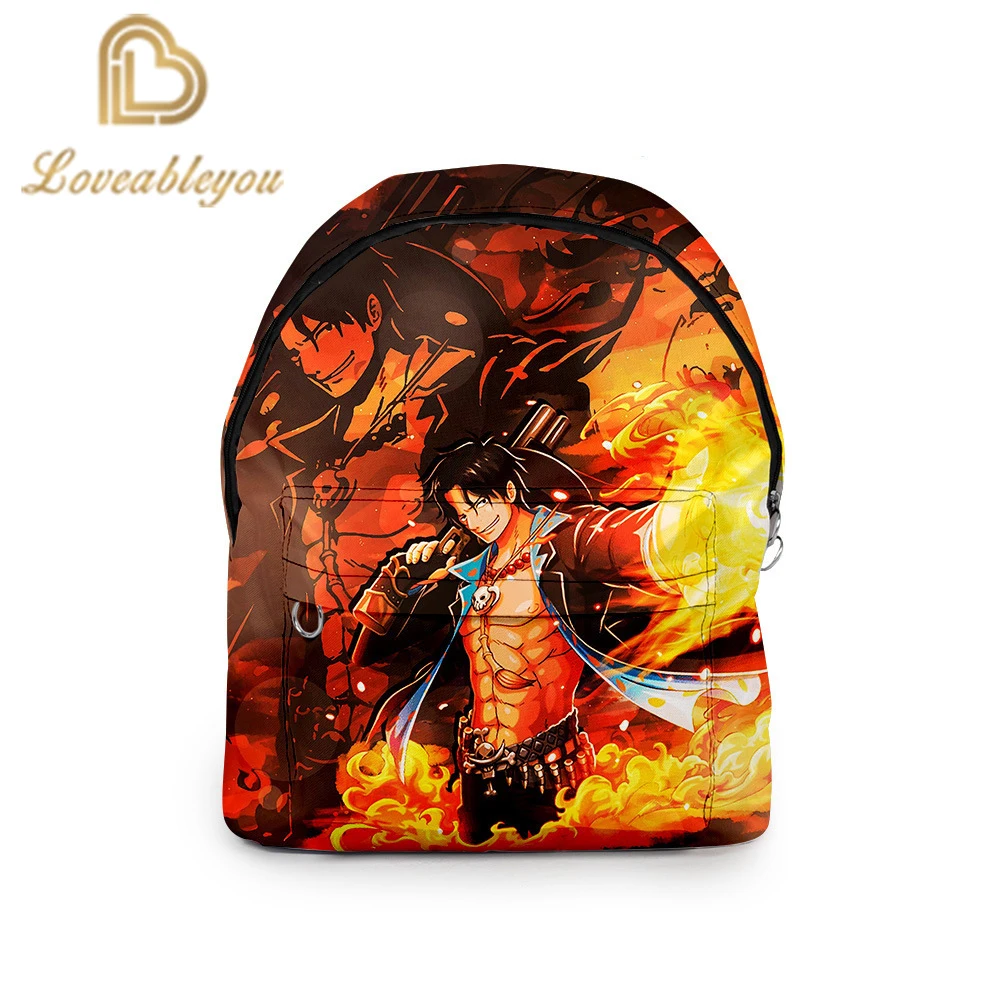 Аниме один кусок студенческие рюкзаки крутой мультфильм D. Luffy сумки для