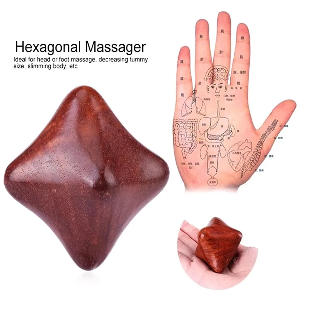 Hand Massage Vietnam Fragrant Wood Reflexology Ball Massager Acupressure Active Scraping Clear The Lymphatic Drainage | Красота и