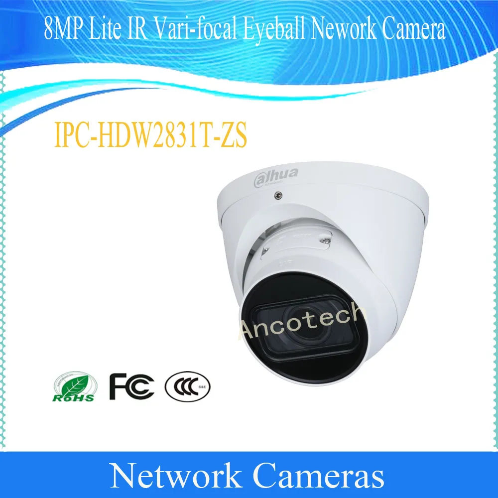 

DAHUA Free Shipping Security IP Camera 8M PoE Day/Night H.265 WDR IR Eyeball Network Camera Waterproof DH-IPC-HDW2831T-ZS