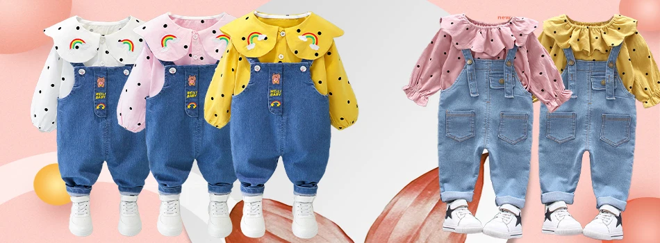 vintage Baby Clothing Set Baby girl clothes 0-4Y spring and autumn pure cotton suit girl cartoon doll cute flower casual clothes baby girl 2-piece set Baby Clothing Set for boy