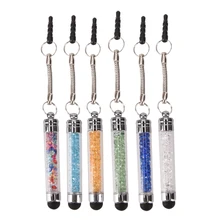 Модная дверная ручка со стразами стилус для сенсорного экрана стилус для iPhone Планшетные ноутбуки универсальные телефоны Пылезащитная заглушка для Ipad