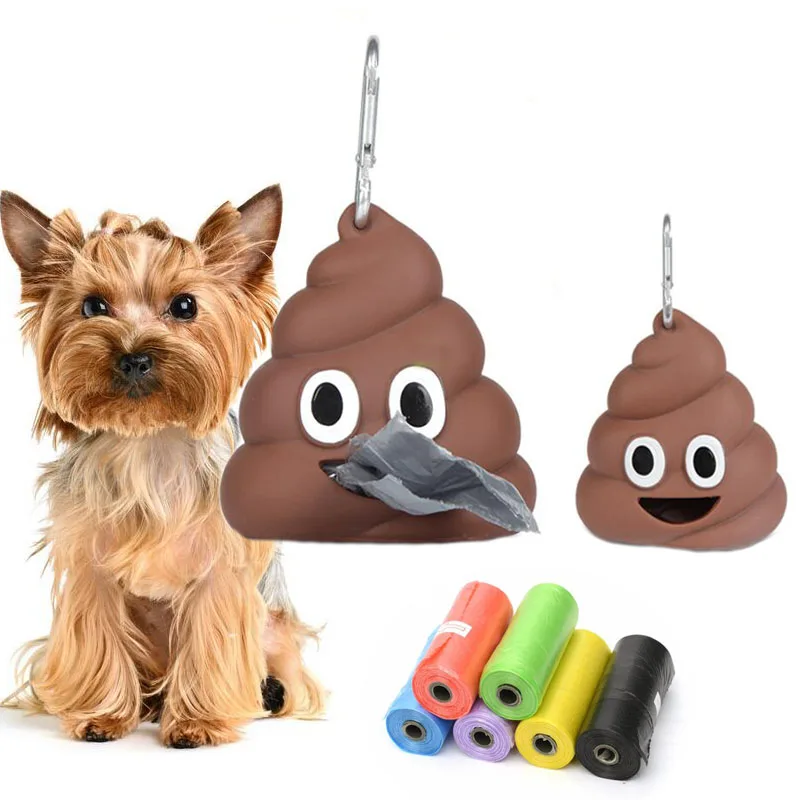 1 Set Pet Dog Poop Bag Dispenser Waste Garbage Holder Dispensers Poop Bags Pets Dogs Trash Cleaning Dog Toy Pet Supplies