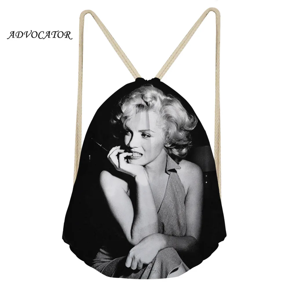 ADVOCATOR Marilyn Monroe, повседневная сумка для девочек с 3D принтом, маленькая сумка для обуви, водонепроницаемая сумка для хранения на заказ