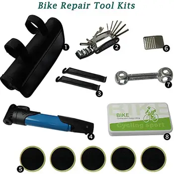 

Tl28 Portable Bicycle Bike Tire Repair Kits Tools Bicycle Repairing Tools Fixing Kit Bag Multifunctional Tools