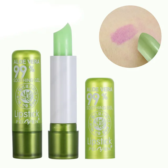 PNF Moisture Lip Balm Aloe Vera Natural Lip Temperature Changed Color Lipstick Long Lasting Nourish Protect Care Makeup 2