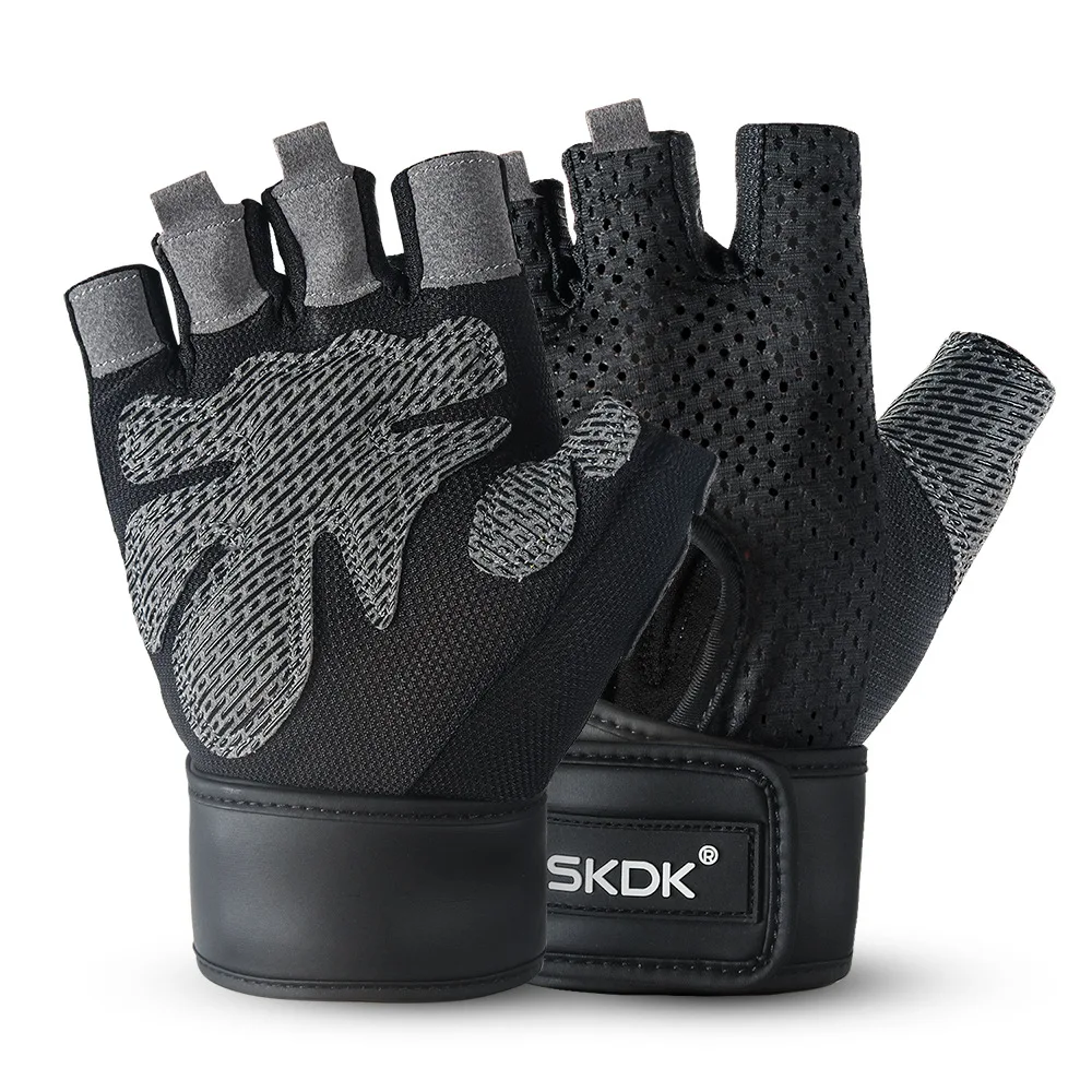 

Half-finger Gloves Fitness Sport Gloves Bracer Pressurized Thin Sweat Absorbing Anti-slip Hand Guard Deadlift Horizontal Bar Cyc