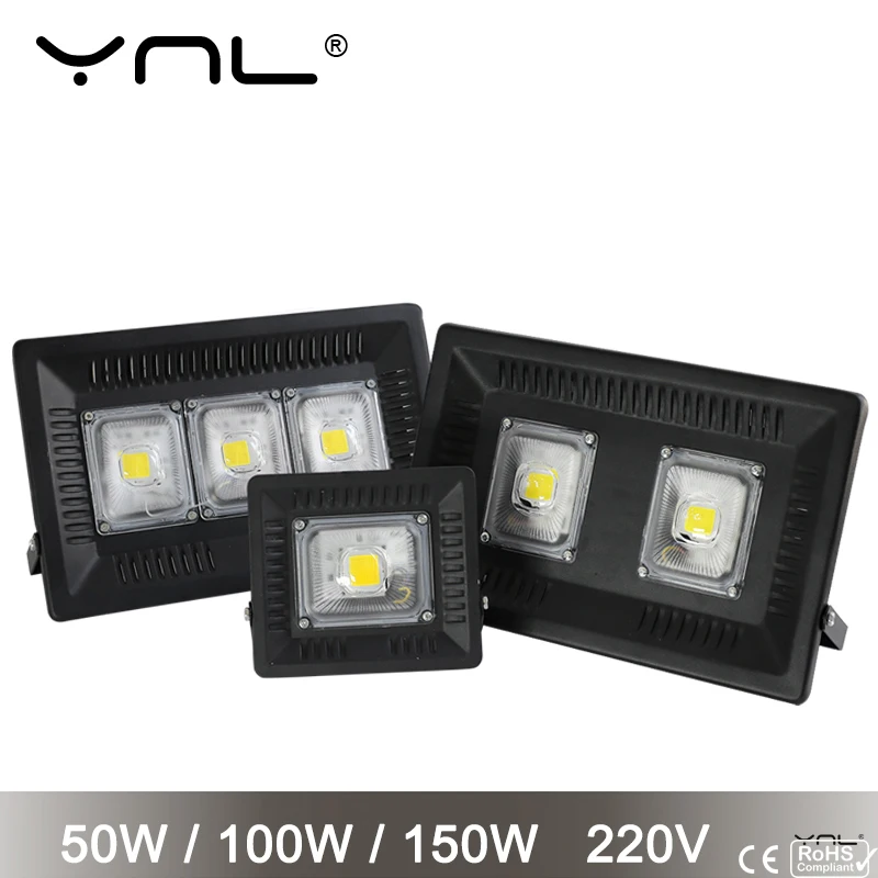 

Hight Power Led Flood Light 150W 100W 50W 220V IP65 Waterproof Street Lamp Led Floodlight Wall Washer Spotlight Outdoor Lighting