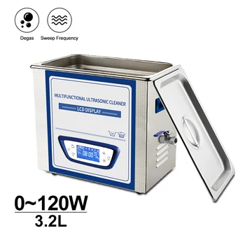 

Digital Ultrasonic Cleaner 3.2L Time Heat Adjustable Sweep Frequency Degas Glasses Lab Watches Coin Cup Ultrasonic Washing 3L